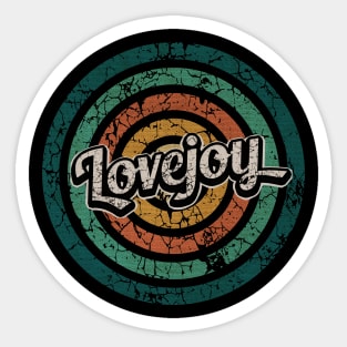 Lovejoy // Retro Circle Crack Vintage Sticker